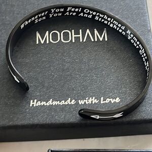 Mom & Son Black Mens Bracelet